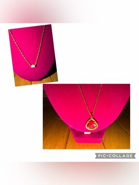 LOT OF 2 GOLD TONE KENDRA SCOTT NECKLACES